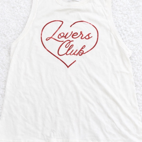 Spiritual Gangster Lovers Club Muscle Tank NWT Large Cream Red Graphic MSRP $64 - Picture 2 of 4